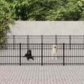 Miniatyrbilde 1 av 6: vidaXL Utendørs hundegård stål 42,34 m²