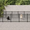 Miniatyrbilde 7 av 8: vidaXL Utendørs hundegård stål 28,23 m²