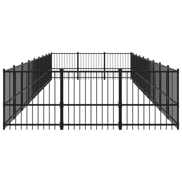 vidaXL udendørs hundegård 25,4 m² stål