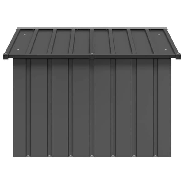 vidaXL hundehus 116,5x103x81,5 cm galvaniseret stål antracitgrå