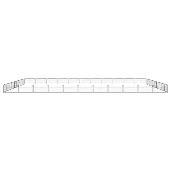 vidaXL Koiranhäkki 40 paneelia musta 100x50 cm jauhemaalattu teräs
