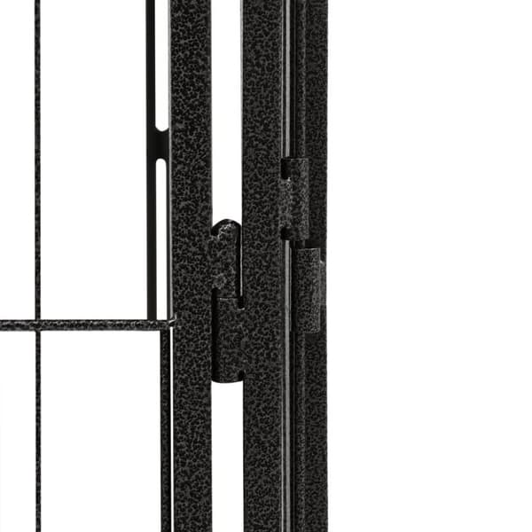 vidaXL 20-panels hundegård 100x50 cm pulverlakeret stål sort