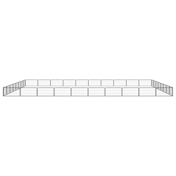 vidaXL 36-panels hundegård 100x50 cm pulverlakeret stål sort