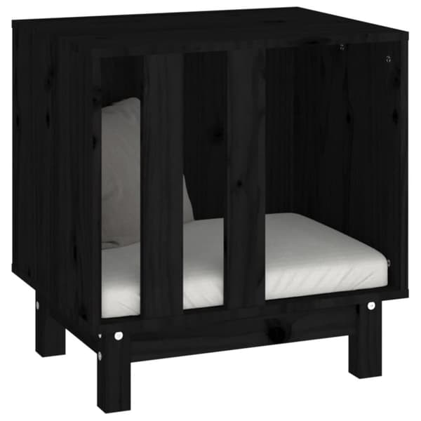 vidaXL Hundkoja svart 50x40x52 massiv furu