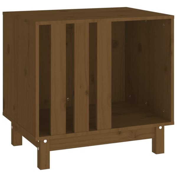 vidaXL Hundeseng honningbrun 60x45x57 cm heltre furu