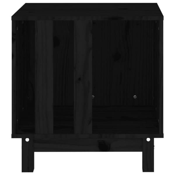 vidaXL hundehus 50x40x52 cm massivt fyrretræ sort