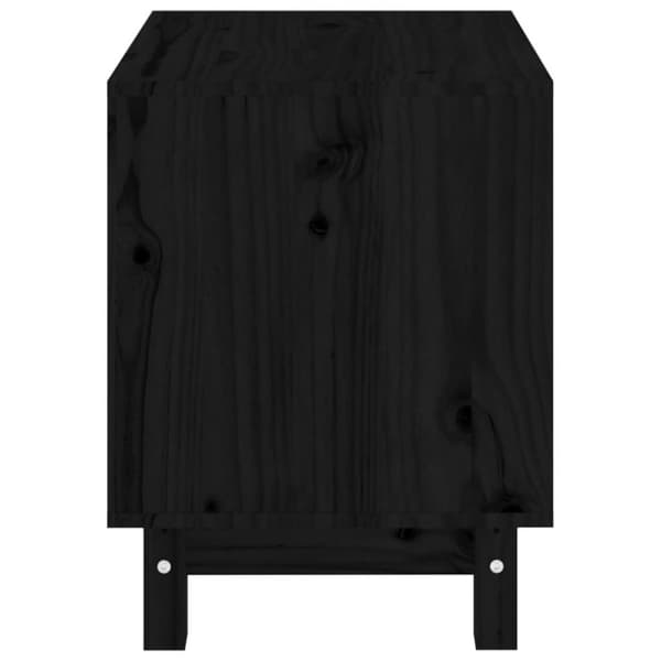 vidaXL hundehus 50x40x52 cm massivt fyrretræ sort