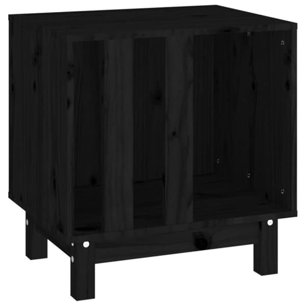 vidaXL hundehus 50x40x52 cm massivt fyrretræ sort