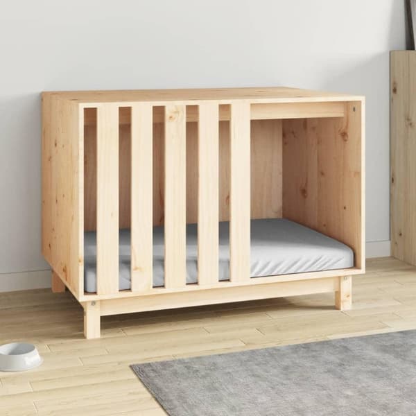 vidaXL hundehus 90x60x67 cm massivt fyrretræ