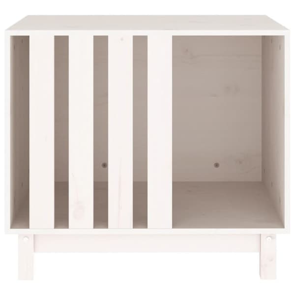 vidaXL hundehus 70x50x62 cm massivt fyrretræ hvid