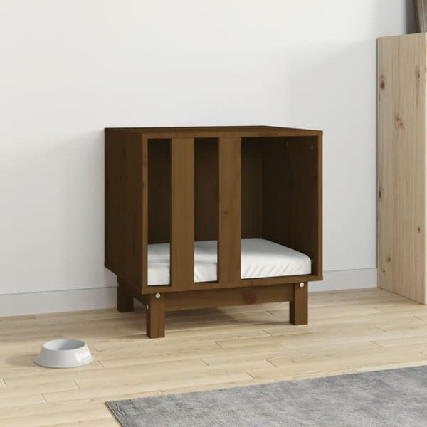 vidaXL Hundkoja honungsbrun 50x40x52 massiv furu