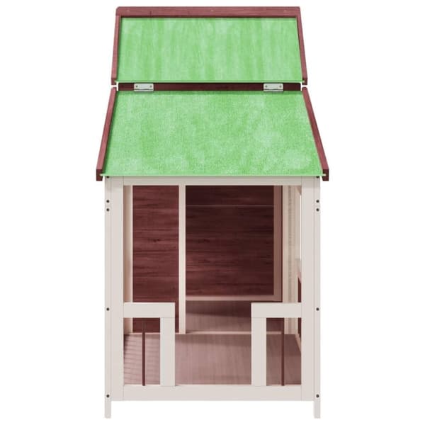 vidaXL Hundekennel mocca 143x60,5x109 cm heltre furu