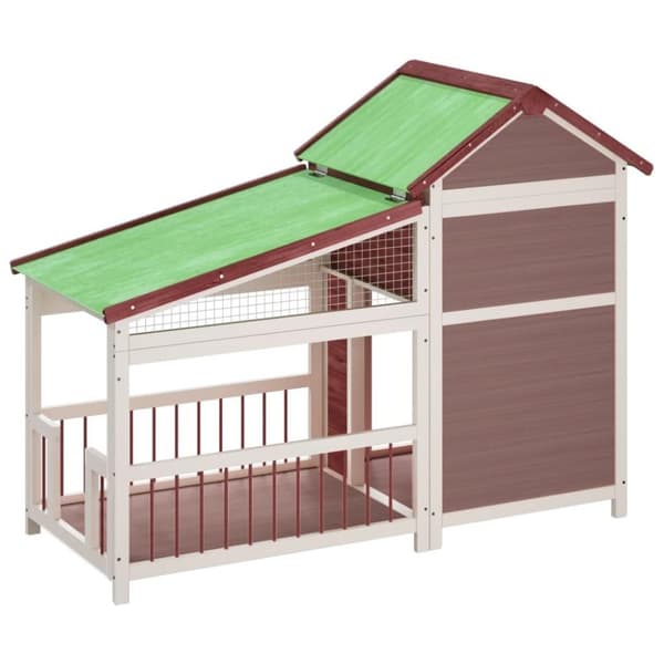 vidaXL Hundekennel mocca 143x60,5x109 cm heltre furu