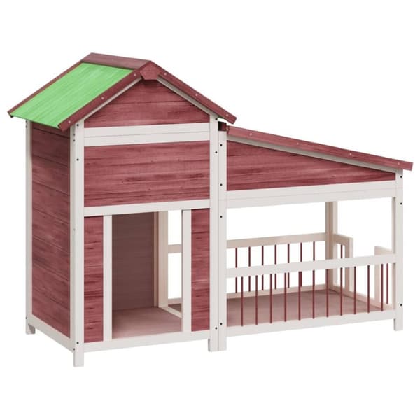 vidaXL Hundekennel mocca 143x60,5x109 cm heltre furu