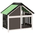 Miniatyrbilde 6 av 8: vidaXL Hundekennel grå 96x60,5x87 cm heltre furu