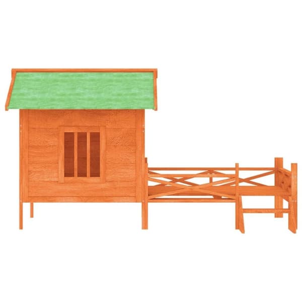 vidaXL hundehus 159x120x88,5 cm massivt fyrretræ brun