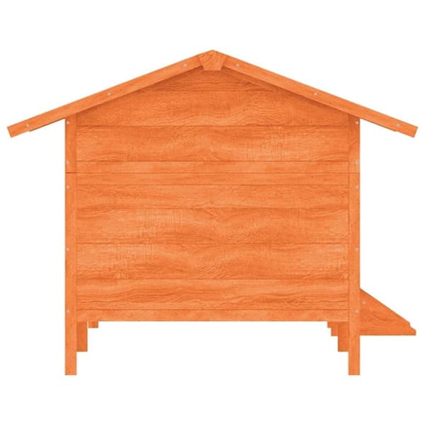 vidaXL hundehus 159x120x88,5 cm massivt fyrretræ brun