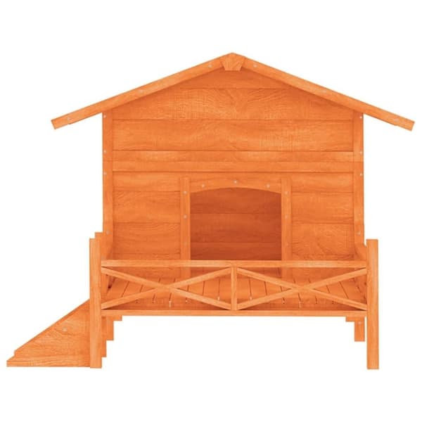 vidaXL hundehus 159x120x88,5 cm massivt fyrretræ brun