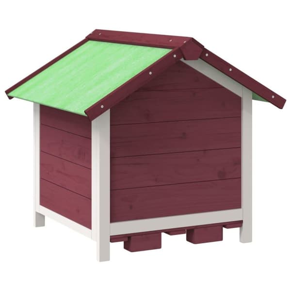 vidaXL hundehus 65x65x61,5 cm massivt fyrretræ mokkafarvet
