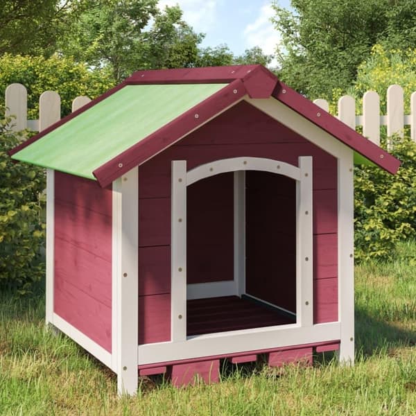 vidaXL hundehus 65x65x61,5 cm massivt fyrretræ mokkafarvet