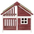 Miniatyrbilde 3 av 8: vidaXL Hundekennel mocca 96x60,5x87 cm heltre furu
