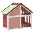 Miniatyrbilde 6 av 8: vidaXL Hundekennel mocca 96x60,5x87 cm heltre furu