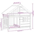 Miniatyrbilde 8 av 8: vidaXL Hundekennel mocca 96x60,5x87 cm heltre furu