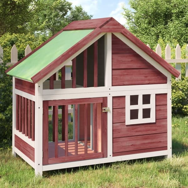 vidaXL Hundekennel mocca 96x60,5x87 cm heltre furu