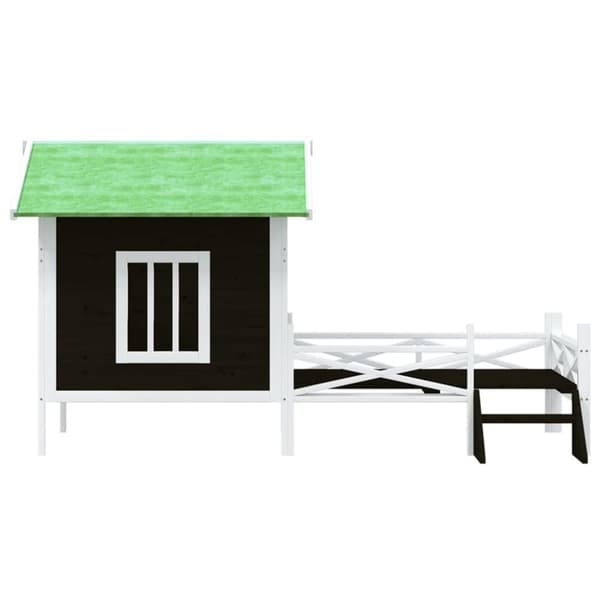 vidaXL Hundekennel grå 159x120x88,5 cm heltre furu