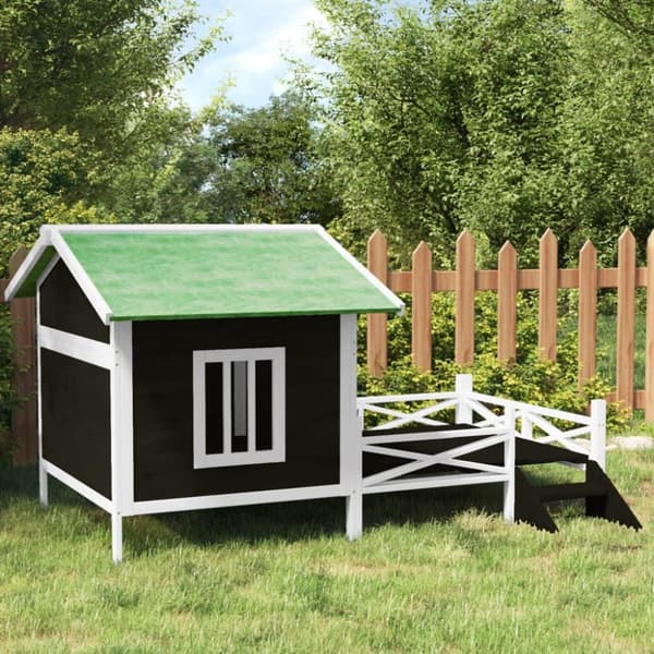 vidaXL Hundekennel grå 159x120x88,5 cm heltre furu