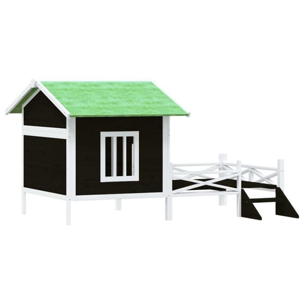 vidaXL Hundekennel grå 159x120x88,5 cm heltre furu