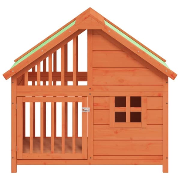 vidaXL Hundekennel brun 96x60,5x87 cm heltre furu