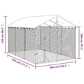 Miniatyrbilde 4 av 4: vidaXL Utendørs hundekennel sølv 3x4,5x2,5 m galvanisert stål