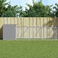 Miniatyrbilde 2 av 8: vidaXL Hundehus med tak lysegrå 110x609x110 cm galvanisert stål