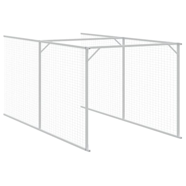 vidaXL Hundehus med tak antrasitt 117x1017x123 cm galvanisert stål
