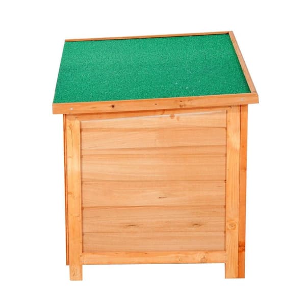 Rootz Dog House - Bruin, Groen - Firwood - 33,46 cm x 22,83 cm x 22,83 cm