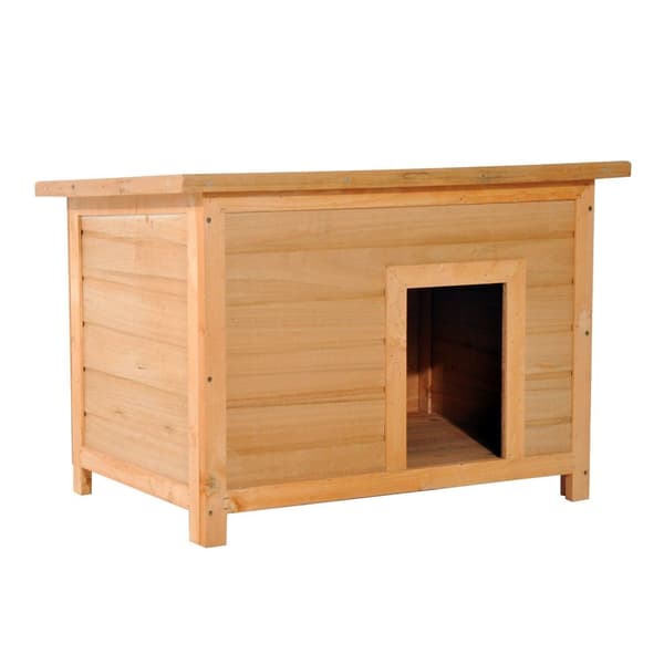 Rootz Dog House - Bruin, Groen - Firwood - 33,46 cm x 22,83 cm x 22,83 cm