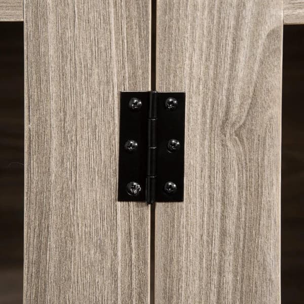 Rootz-koiran häkki - Koiran laatikko - 2-in-1 -muotoilu - Sisältää irrotettavan välilevyn - tumma pähkinä + tammi - 120W x 60D x 88,5K cm