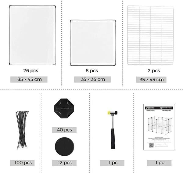 Rootz udendørs kabinet - Plastplade - Anti-slip pad - Udendørs kabinet - Pet Inclosure - Beskyttende kabinet - PP plastikplade - ABS plastikforbindels