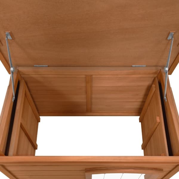 Wooden Dog Kennel Small Medium Large Pet House Shelter Animal Hut Open Top Roof 5cm Clearance Removable Floor Weatherproof Fir Wood Slanted Felt Roof