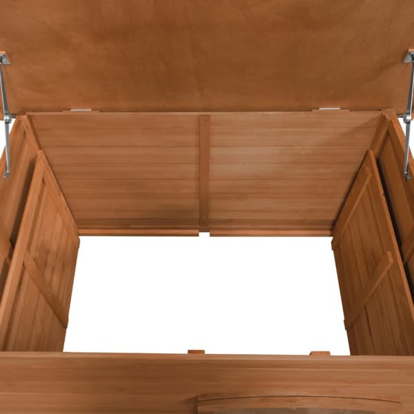 Wooden Dog Kennel Small Medium Large Pet House Shelter Animal Hut Open Top Roof 5cm Clearance Removable Floor Weatherproof Fir Wood Slanted Felt Roof
