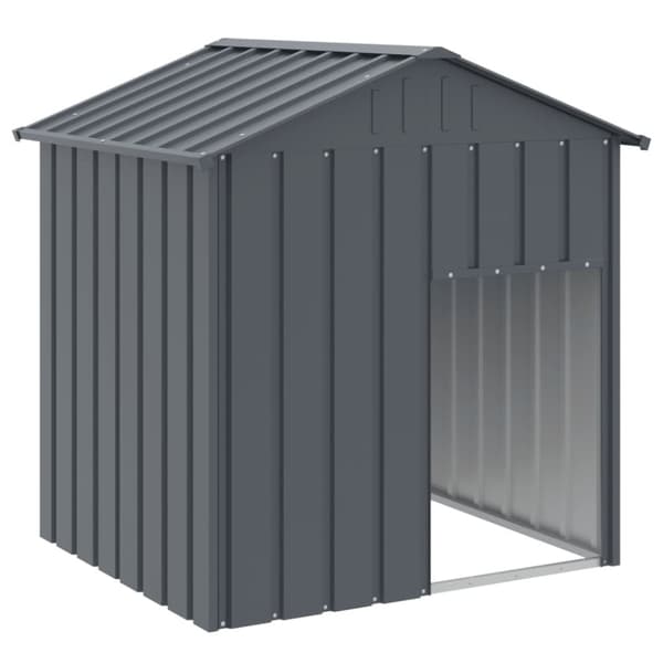 vidaXL hundehus med tag 117x103x123 cm galvaniseret stål antracitgrå