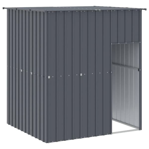 vidaXL Hundehus med tak antrasitt 165x153x181 cm galvanisert stål