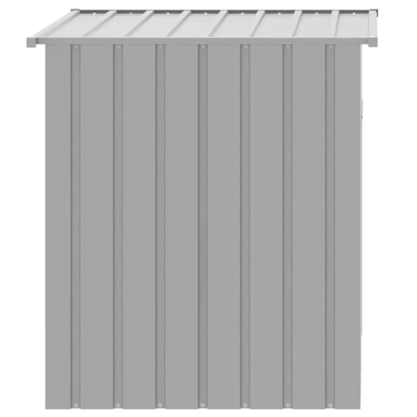 vidaXL hundehus med tag 110x103x109 cm galvaniseret stål lysegrå