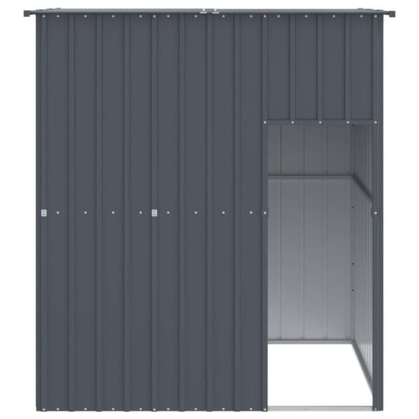vidaXL hundehus med tag 165x153x181 cm galvaniseret stål antracitgrå