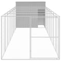 Miniatyrbillede 3 af 9: vidaXL hundehus med løbegård 214x865x181 cm galvaniseret stål lysegrå