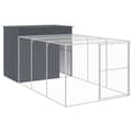 Pikkukuva 1 / 9: vidaXL Koirankoppi/ulkotila antras. 214x457x181 cm galvanoitu teräs
