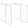 Miniatyrbillede 7 af 8: vidaXL hundehus med løbegård 165x1067x181 cm galvaniseret stål lysegrå