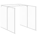 Miniatyrbillede 7 af 8: vidaXL hundehus med løbegård 165x659x181 cm galvaniseret stål lysegrå
