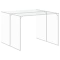 Miniatyrbillede 7 af 9: vidaXL hundehus med løbegård 214x1273x181 cm galvaniseret stål lysegrå